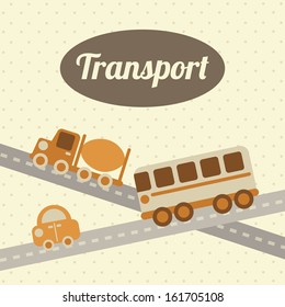 transport design over dotted background vector illustration