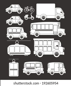 Transport design over gray background, vector illustration