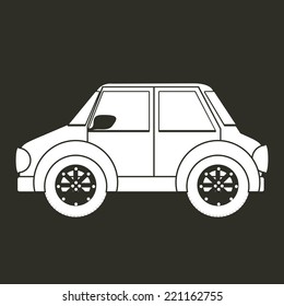 Transport design over gray background, vector, illustration