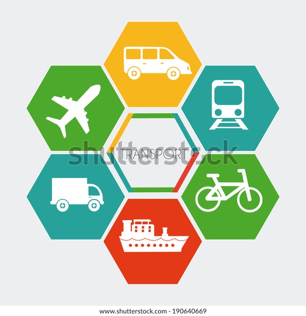 Transport design over gray background\
,vector illustration