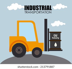 Transport design over landscape background, vector illustration