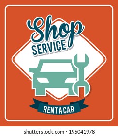 Transport design over orange background, vector illustration
