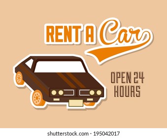 Transport design over orange background, vector illustration