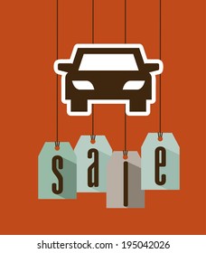 Transport design over orange background, vector illustration