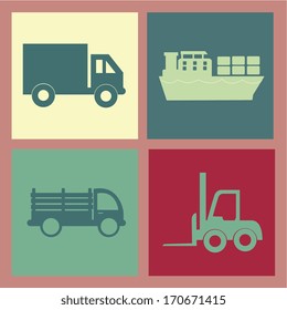 transport design over pink background vector illustration