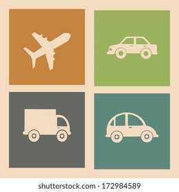 transport design over pink  background vector illustration 