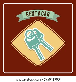 Transport design over red  background, vector illustration
