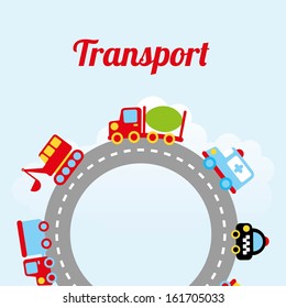 transport design over sky background vector illustration