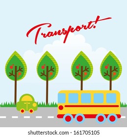 transport design over sky background vector illustration
