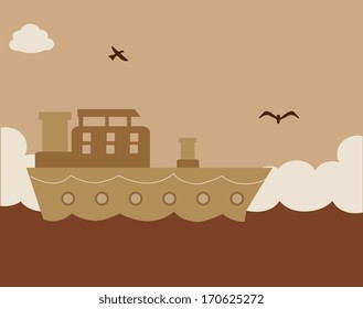 transport design over sky  background vector illustration