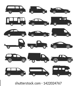 Transport design over white background, vector illustration. Collection car icon set