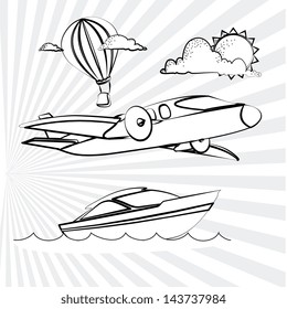transport design over white background vector illustration