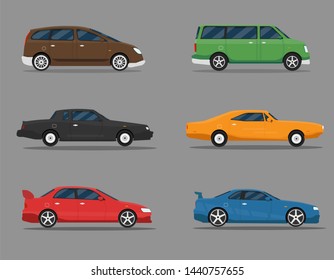 Transport design over white background, vector illustration. Car colorful flat style icon