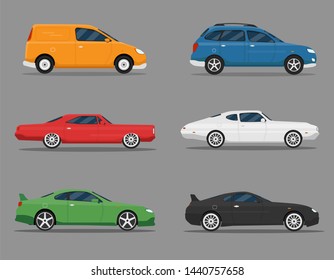 Transport design over white background, vector illustration. Car colorful flat style icon