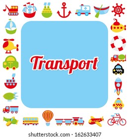 transport design over white background vector illustration