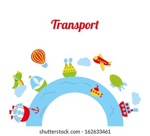 transport design over white  background vector illustration
