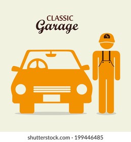 Transport design over yellow background, vector illustration