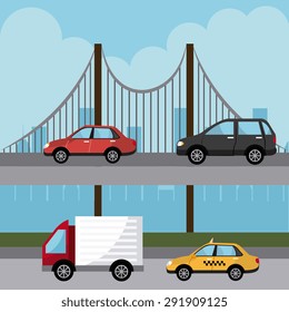 Transport digital design, vector illustration eps 10.