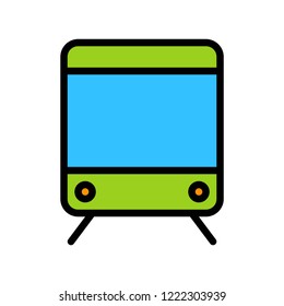 transport editable stroke icons of train  in flat design.