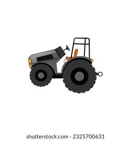 Transport Farm Tractors Cartoon Vector Illustration Design. 3D Illustration Vehicle Tractor For Farm. Industrial Vehicles Premium Vector Set With White Background.