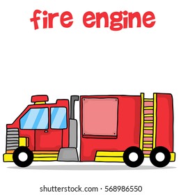 Transport of fire engine cartoon design vector illustration