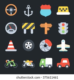 Transport Flat Icons