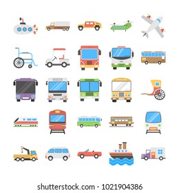 
Transport Flat Icons Pack
