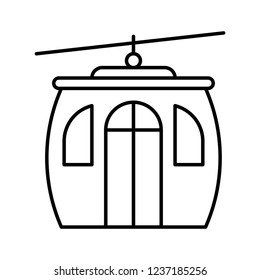 transport flying  cargo quad copter Christmas editable outline icon.