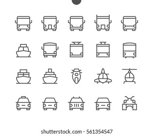 Transport Front View Outlined Pixel Perfect Well-crafted Vector Thin Line Icons 48x48 Ready for 24x24 Grid for Web Graphics and Apps with Editable Stroke. Simple Minimal Pictogram Part 1-1 svg