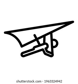 Verkehrssegelsymbol. Outline Transport-Gleitschirm-Vektorsymbol für Webdesign einzeln auf weißem Hintergrund