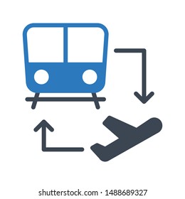 transport glyph colour vector icon