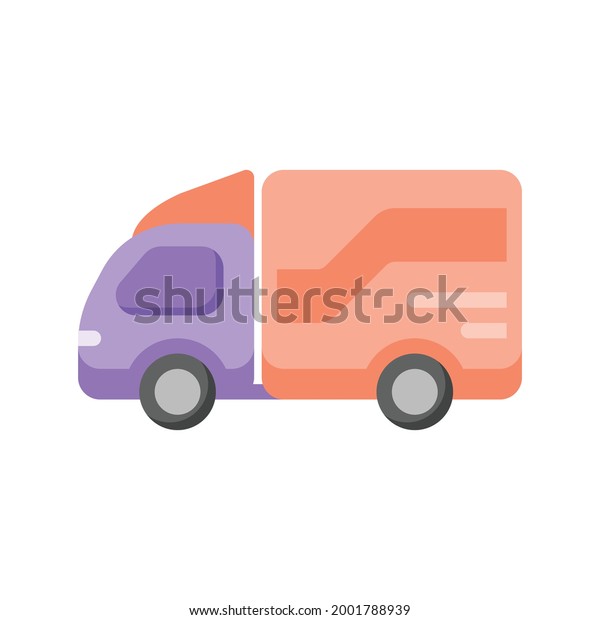 transport Goods truck\
icon flat illustration\
