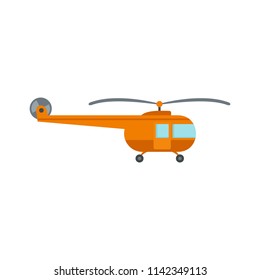 Transport helicopter icon. Flat illustration of transport helicopter vector icon for web isolated on white