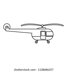 Transport helicopter icon. Outline transport helicopter vector icon for web design isolated on white background