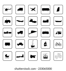 transport icon black vector illustration