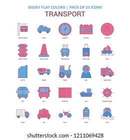 Transport icon Dusky Flat color - Vintage 25 Icon Pack