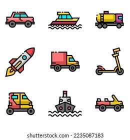 transport icon Logo design. vector design and icon, for your business