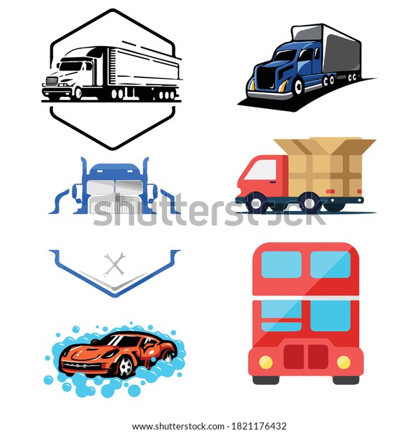 Transport icon packs with\
many modern design colors are suitable for transportation service\
company logos or for vehicle owner logos so that they are easily\
recognized