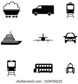 transport icon set