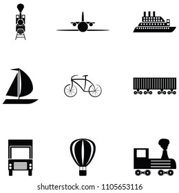 transport icon set