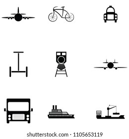 transport icon set