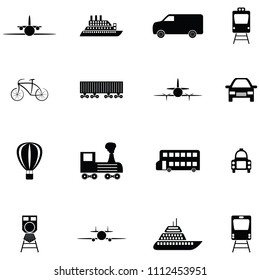 transport icon set
