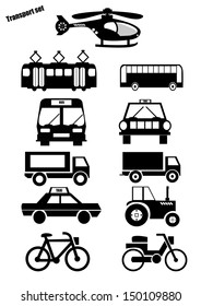Transport icon set