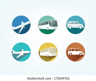 Transport icon set