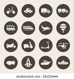 Transport icon set