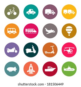 Transport icon set