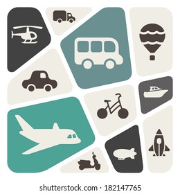 Transport icon set