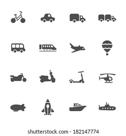 Transport icon set