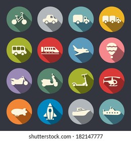 Transport icon set