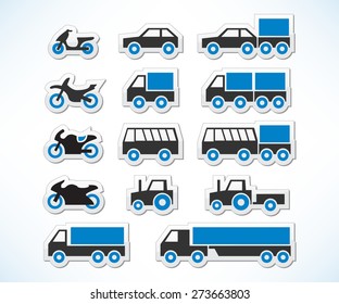 Transport icon set